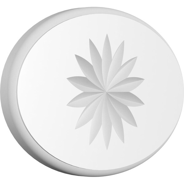 Ekena Millwork Standard Dalton Flower Rosette With Rounded Edge, 8"W x 5 1/4"H x 1/2"P ROSP080X053X050DAL11 - main
